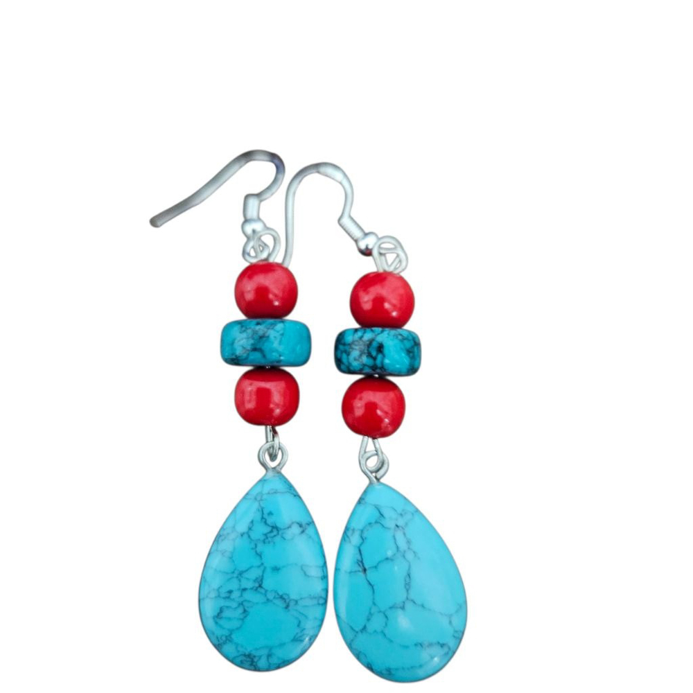 Turquoise Teardrop Women's Dangle Earrings